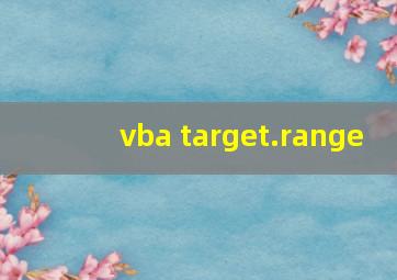 vba target.range